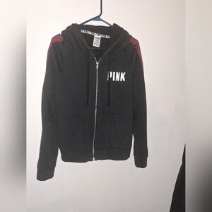 Womens Black Victoria Secrets Pink  Hoodie Jacket